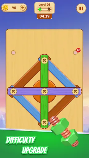 Move Wood Screw | เกม | XWorld