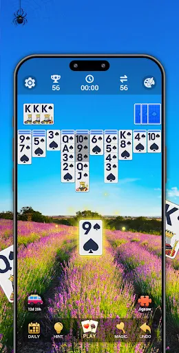 Spider Solitaire, Large Cards | Permainan | XWorld