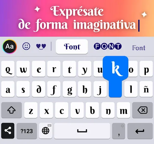 Teclado fonts: Letras y fuente | juego | XWorld