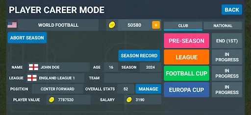 World Football Simulator | juego | XWorld