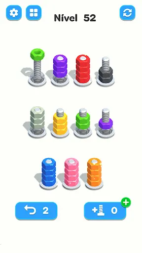 Nuts & Bolts, Color Screw Sort | Jogos | XWorld