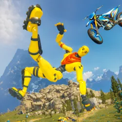 XWorld | Motorcycle Crash Ragdoll Fall