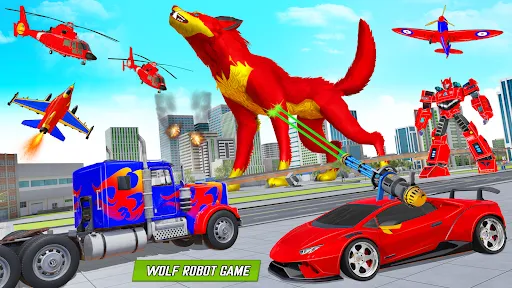 Wolf Robot Car Transform Game | Permainan | XWorld