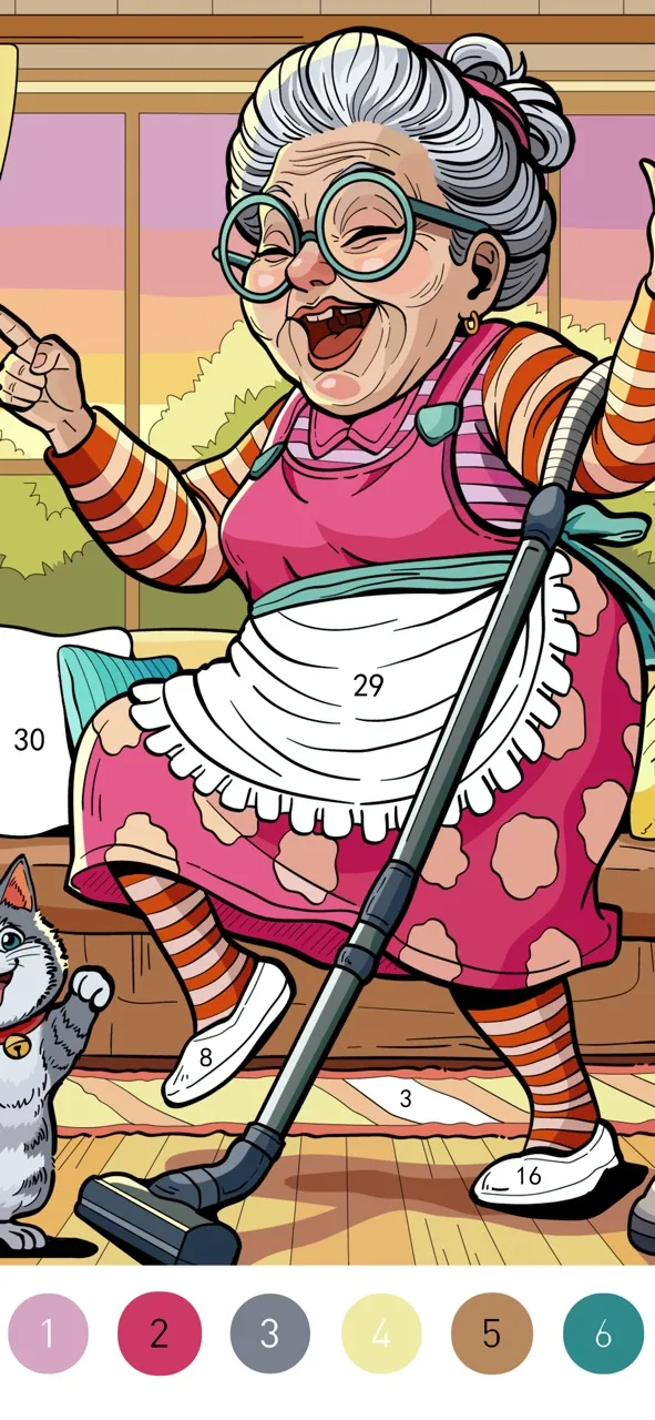 Granny Color By Number Game | Игры | XWorld