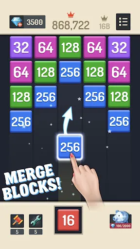 Merge Block - 2048 Puzzle | Permainan | XWorld