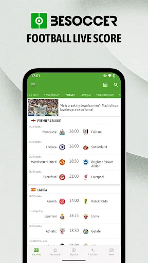BeSoccer: Soccer Live Score | Games | XWorld