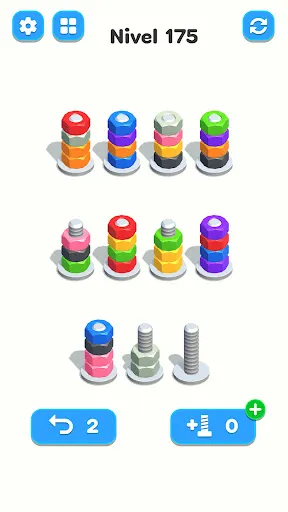 Nuts & Bolts, Color Screw Sort | juego | XWorld