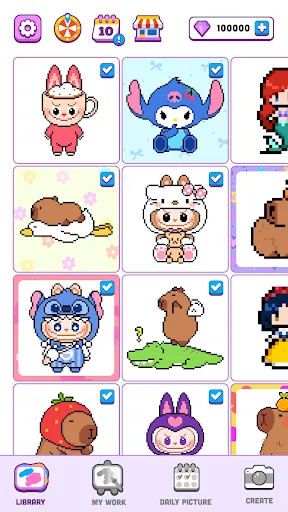 Pixel Number Cute Art | Permainan | XWorld
