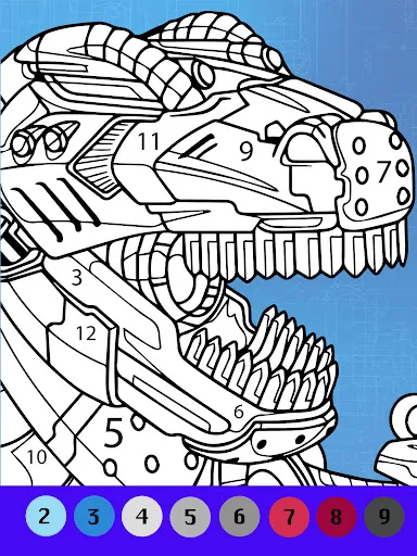 Dino Robot Coloring By Numbers | Games | XWorld Dino Robot Coloring By Numbers | Games | XWorld