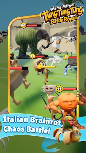 Meme Merge：Sahur Battle Royale | Permainan | XWorld
