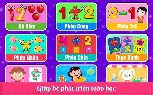 Bé Học Toán: Số Đếm, Cộng, Trừ | Games | XWorld