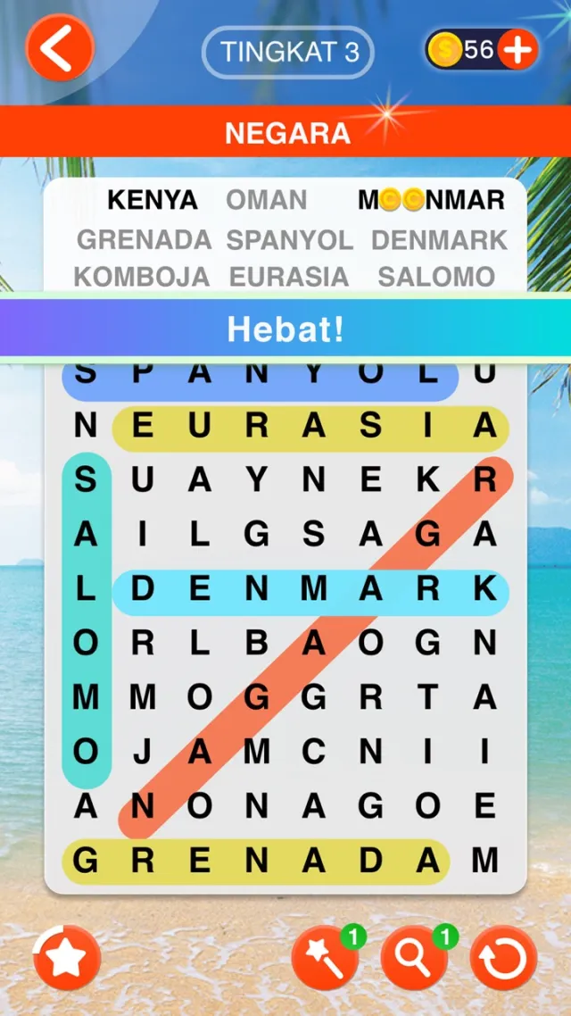 Word Search Journey: Indonesia | Permainan | XWorld