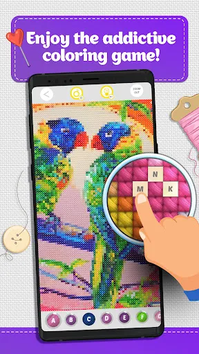 Cross Stitch Coloring Art | Games | XWorld