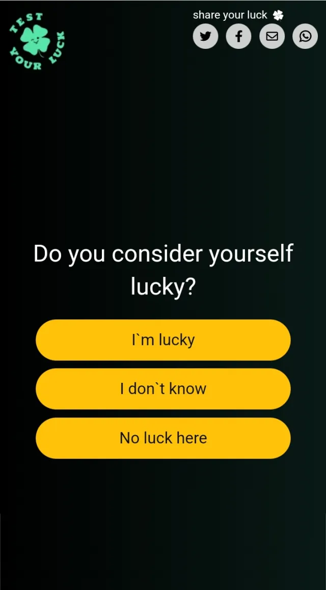 TEST YOUR LUCK SURVEY (147717) | เกม | XWorld