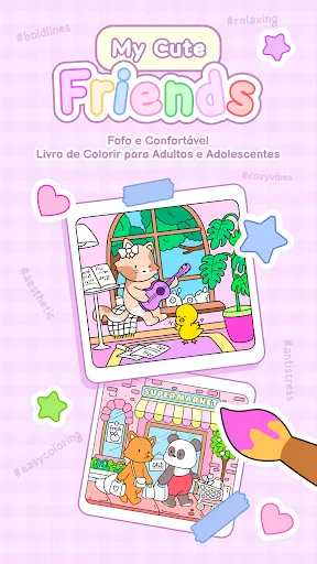 My Cute Friends: Livro Colorir | Jogos | XWorld