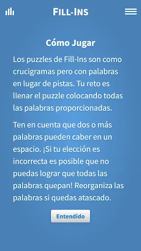 Fill-Ins · Juego de Palabras | juego | XWorld