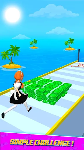 Running Girl 3D Money Run Game | Permainan | XWorld