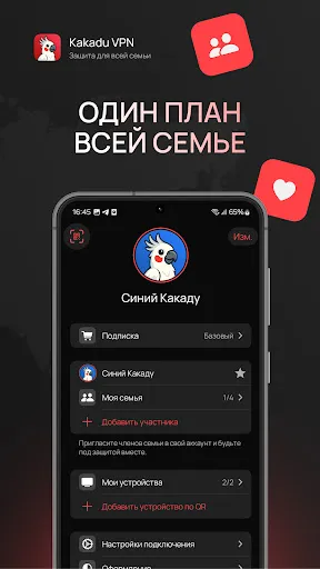 Kakadu VPN: One Family | Игры | XWorld