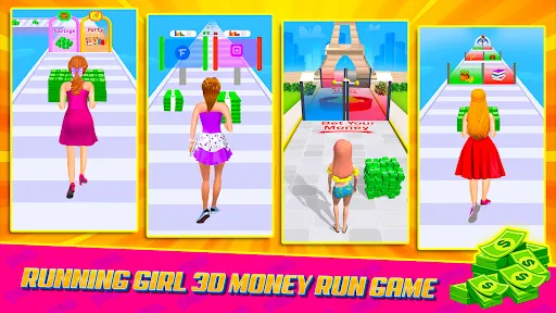 Running Girl 3D Money Run Game | Permainan | XWorld