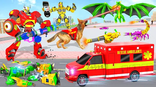 Ambulance Dog Robot Mech Wars | Permainan | XWorld