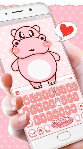 Teclado Pink Cute Hippo | Jogos | XWorld