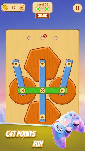 Move Wood Screw | เกม | XWorld