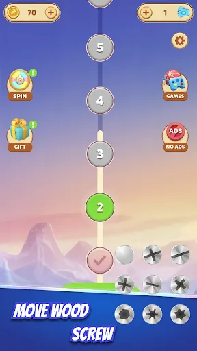 Move Wood Screw | เกม | XWorld