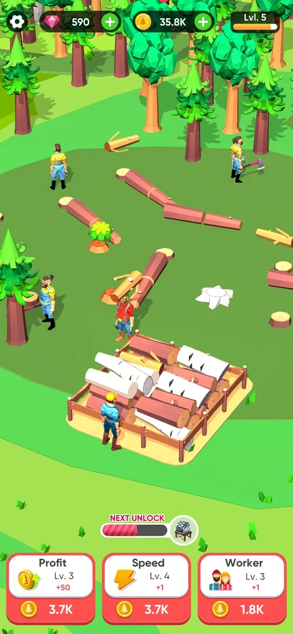 Idle Lumber Mill | 游戏 | XWorld