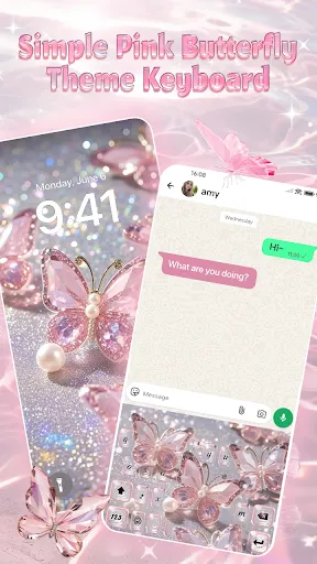 Simple Pink Butterfly Theme | Permainan | XWorld