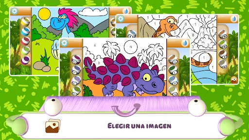 Colorear por números - Dino | juego | XWorld Colorear por números - Dino | juego | XWorld