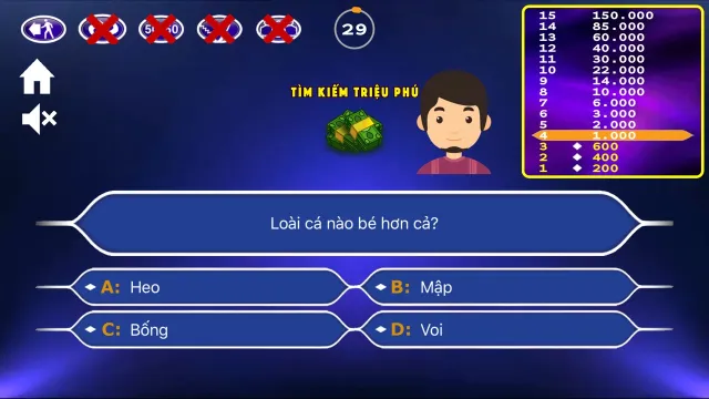 Tìm Kiếm Triệu Phú | Games | XWorld