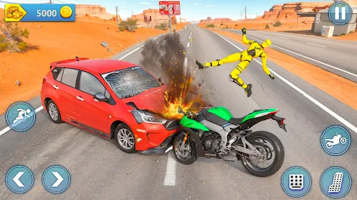 Motorcycle Crash Ragdoll Fall | Игры | XWorld