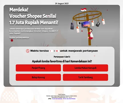 Shopee Special Independence Day | Permainan | XWorld