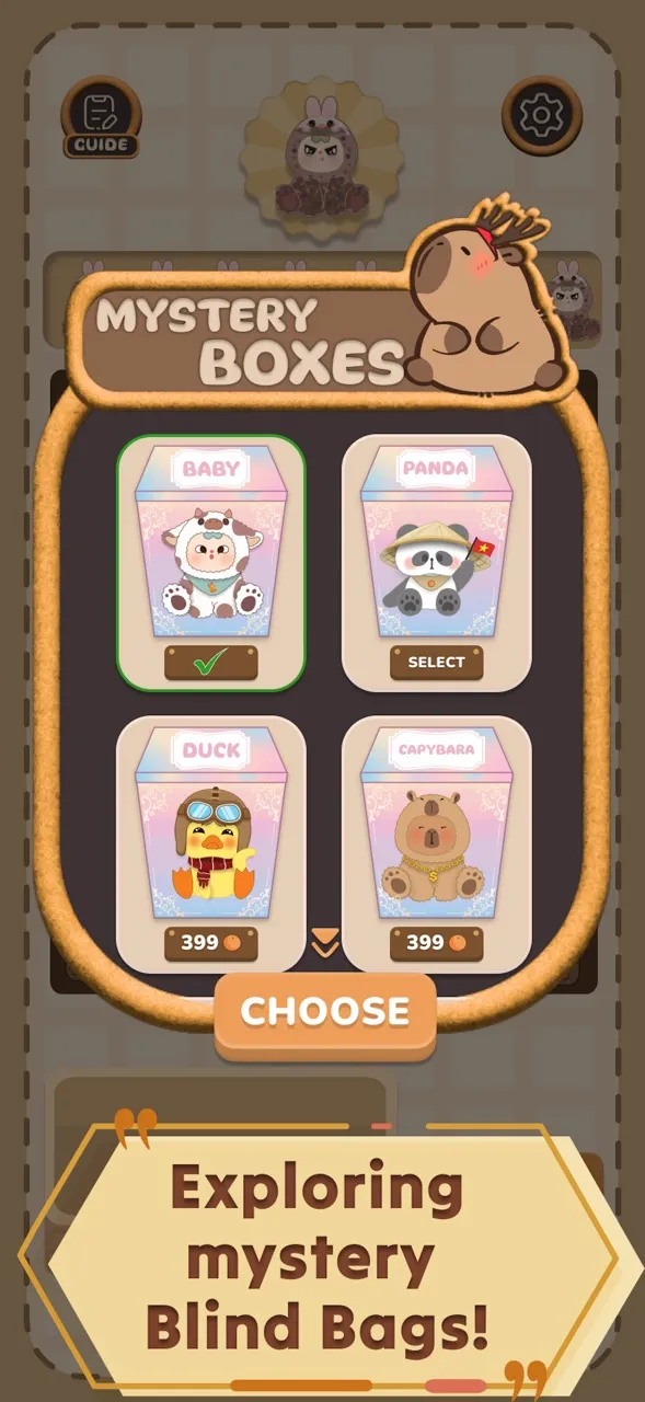 Túi mù: capy, baby3 | Games | XWorld