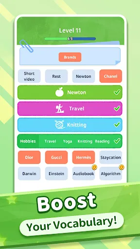 Associated Word Sort - Puzzle | 游戏 | XWorld