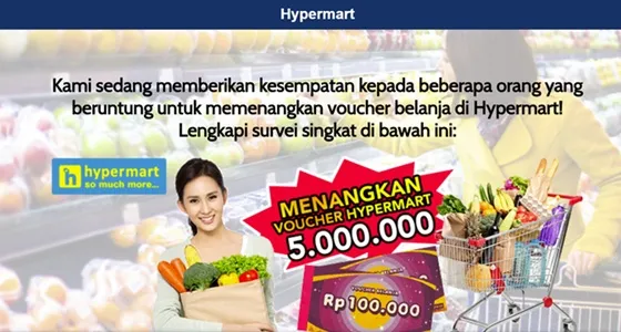 win a shopping voucher at Hypermart! | Permainan | XWorld
