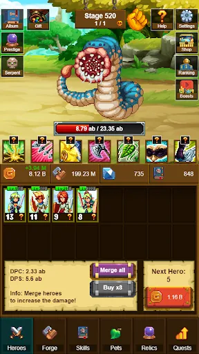 Idle Pixel Heroes: Idle Merger | เกม | XWorld