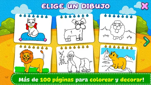 Colorea y Aprende - Animales | juego | XWorld