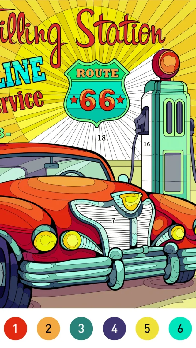 Nostalgia Color by number game | 游戏 | XWorld