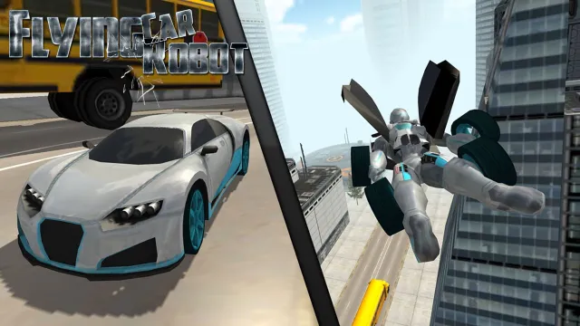 Flying Car Robot Flight Drive Simulator Game 2017 | Игры | XWorld