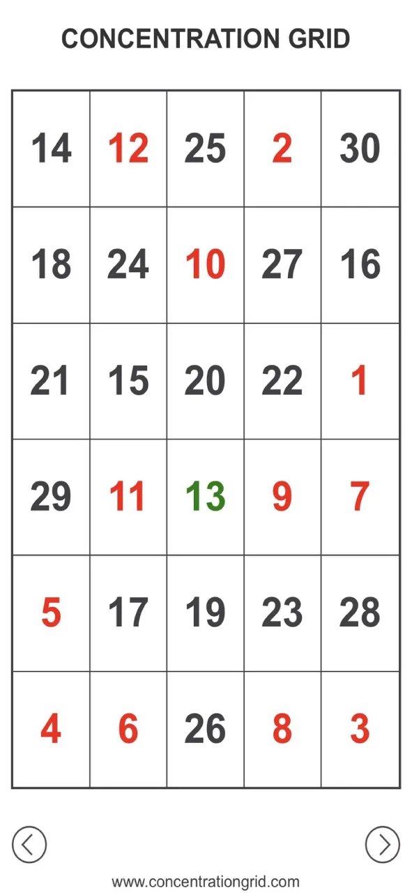 Concentration Grid | Games | XWorld