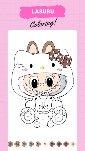 Labubu Coloring by Number | Игры | XWorld