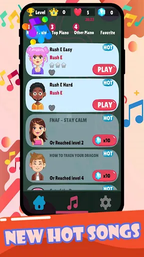 Rush E Music Game Piano | Games | XWorld