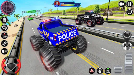 kereta trak raksasa polis | juego | XWorld