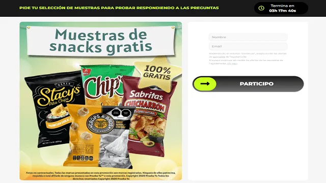 Muestra de Snacks | juego | XWorld