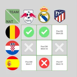 XWorld | Football grid quiz