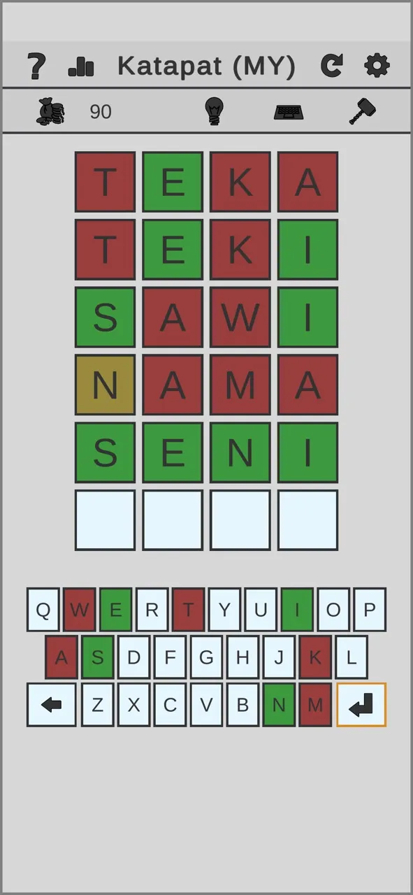 WordList - Katla / Katapat | Permainan | XWorld