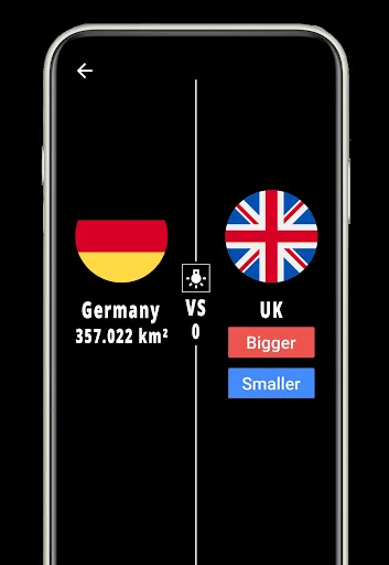 Higher or Lower : Country Area | เกม | XWorld