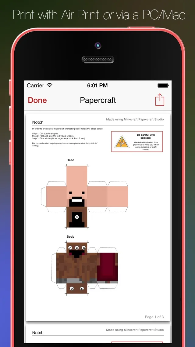 Minecraft: Papercraft Studio | Games | XWorld