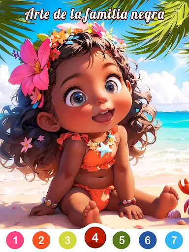 Familia negra para colorear | juego | XWorld